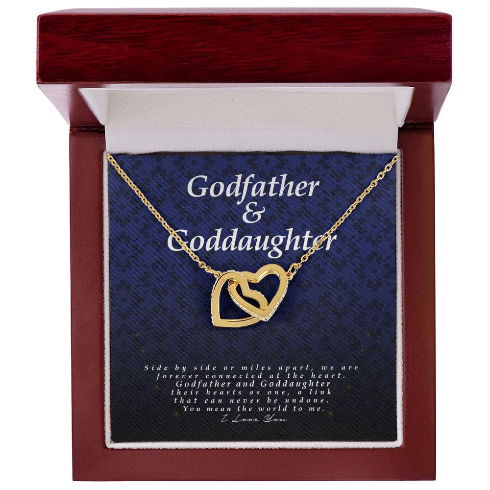 Goddaughter Gift from Godfather, Interlocking Hearts Necklace