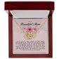 To my Beautiful Mom, Interlocking Hearts Necklace, Mother's Day Gift