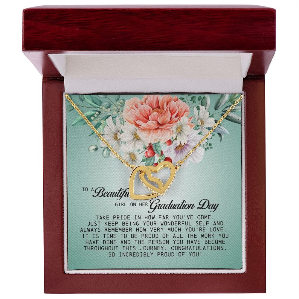 To a Beautiful Girl on Her Graduation Day, Interlocking Hearts Necklace