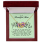 To my Beautiful Mom, Interlocking Hearts Necklace, Mother's Day Gift