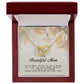 To my Beautiful Mom, Interlocking Hearts Necklace, Mother's Day Gift