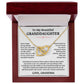 To My Beautiful Granddaughter "Always Keep Me In Your Heart" Interlocking Heart Necklace