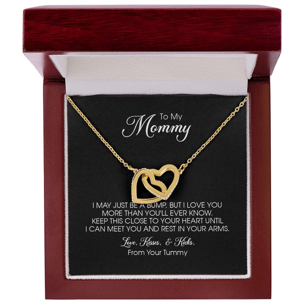 Mommy to Be Gift, Interlocking Hearts Necklace, Mother's Day Gift for Pregnant Woman