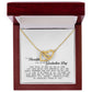 To a Beautiful Girl on Her Graduation Day, Interlocking Hearts Necklace