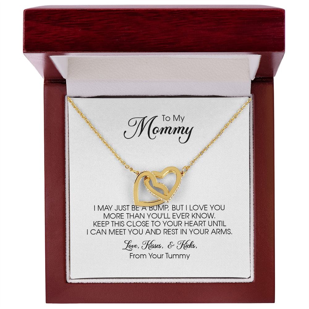 Mommy to Be Gift, Interlocking Hearts Necklace, Mother's Day Gift for Pregnant Woman