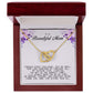 To my Beautiful Mom, Interlocking Hearts Necklace, Mother's Day Gift
