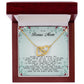 To My Bonus Mom, Interlocking Hearts Necklace