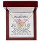 To my Beautiful Mom, Interlocking Hearts Necklace, Mother's Day Gift