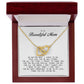 To my Beautiful Mom, Interlocking Hearts Necklace, Mother's Day Gift