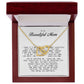 To my Beautiful Mom, Interlocking Hearts Necklace, Mother's Day Gift
