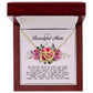 To my Beautiful Mom, Interlocking Hearts Necklace, Mother's Day Gift