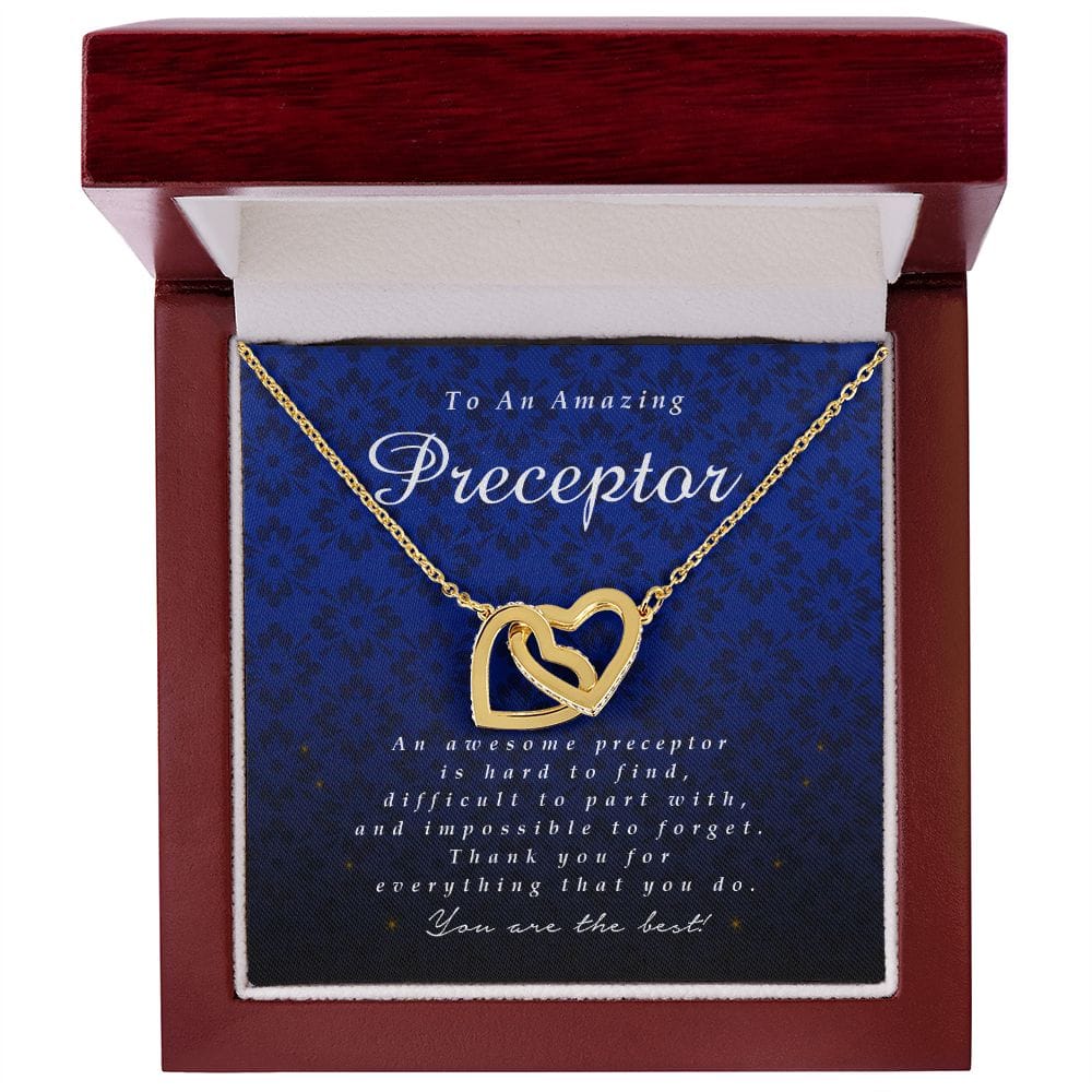 Interlocking Hearts Necklace, To An Amazing Preceptor