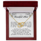 To my Beautiful Mom, Interlocking Hearts Necklace, Mother's Day Gift