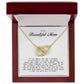 To my Beautiful Mom, Interlocking Hearts Necklace, Mother's Day Gift