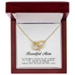To my Beautiful Mom, Interlocking Hearts Necklace, Mother's Day Gift