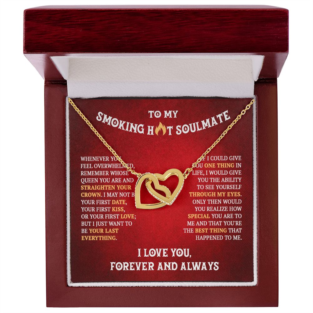 Interlocking Hearts Necklace, To My Smoking Hot Soulmate