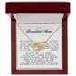 To my Beautiful Mom, Interlocking Hearts Necklace, Mother's Day Gift