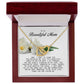 To my Beautiful Mom, Interlocking Hearts Necklace, Mother's Day Gift