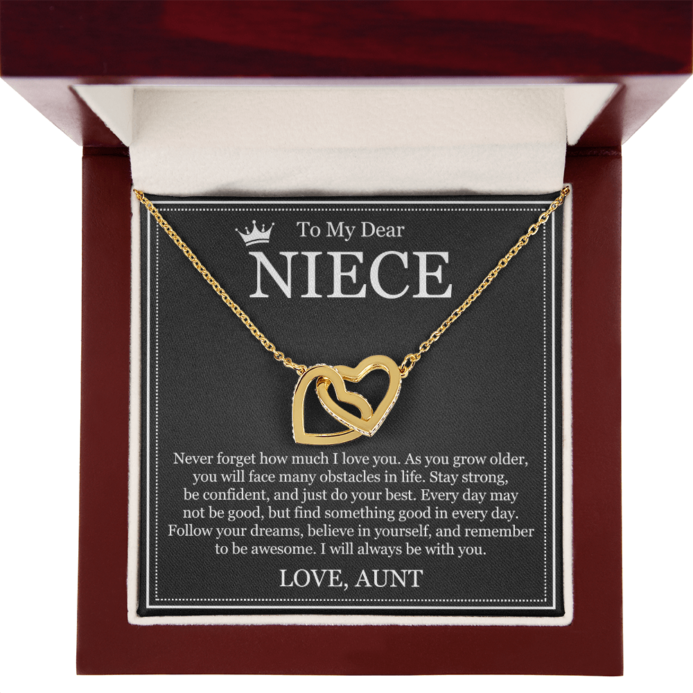Interlocking Heart Necklace - To My Dear Niece