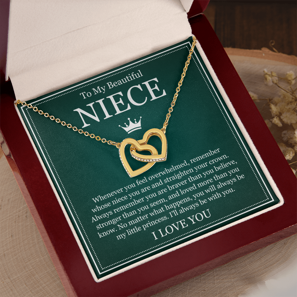 Interlocking Hearts Necklace - To My Beautiful Niece