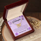To My Granddaughter, Interlocking Heart Necklace