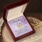 To My Bonus Mom, Interlocking Hearts Necklace