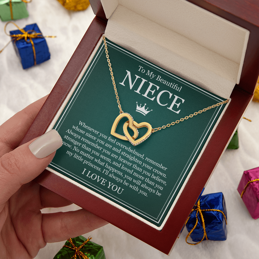 Interlocking Hearts Necklace - To My Beautiful Niece