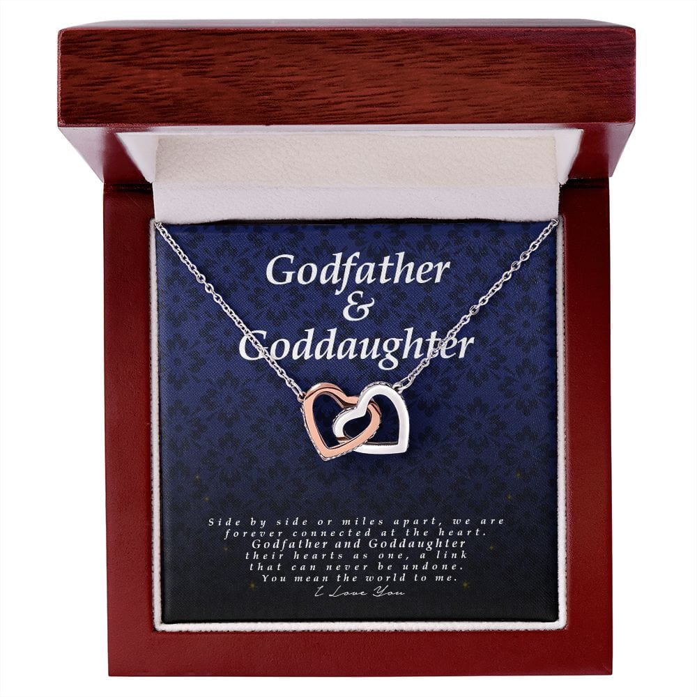 Goddaughter Gift from Godfather, Interlocking Hearts Necklace