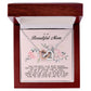 To my Beautiful Mom, Interlocking Hearts Necklace, Mother's Day Gift