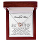 To my Beautiful Mom, Interlocking Hearts Necklace, Mother's Day Gift