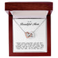 To my Beautiful Mom, Interlocking Hearts Necklace, Mother's Day Gift