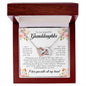 To My Beautiful Granddaughter, Interlocking Heart Necklace