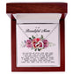 To my Beautiful Mom, Interlocking Hearts Necklace, Mother's Day Gift