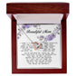 To my Beautiful Mom, Interlocking Hearts Necklace, Mother's Day Gift