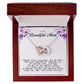 To my Beautiful Mom, Interlocking Hearts Necklace, Mother's Day Gift