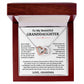 To My Beautiful Granddaughter "Always Keep Me In Your Heart" Interlocking Heart Necklace