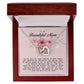 To my Beautiful Mom, Interlocking Hearts Necklace, Mother's Day Gift