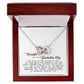 To a Beautiful Girl on Her Graduation Day, Interlocking Hearts Necklace
