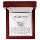 To My Beautiful Mom, Interlocking Hearts Necklace