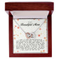 To My Beautiful Mom, Interlocking Hearts Necklace