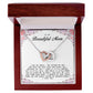 To my Beautiful Mom, Interlocking Hearts Necklace, Mother's Day Gift
