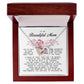 To my Beautiful Mom, Interlocking Hearts Necklace, Mother's Day Gift