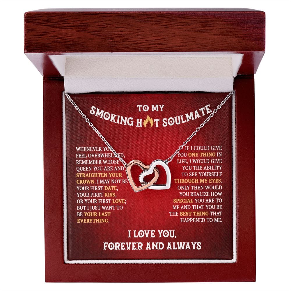 Interlocking Hearts Necklace, To My Smoking Hot Soulmate