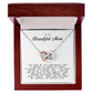 To my Beautiful Mom, Interlocking Hearts Necklace, Mother's Day Gift