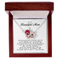To my Beautiful Mom, Interlocking Hearts Necklace, Mother's Day Gift