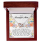 To My Beautiful Mom, Interlocking Hearts Necklace