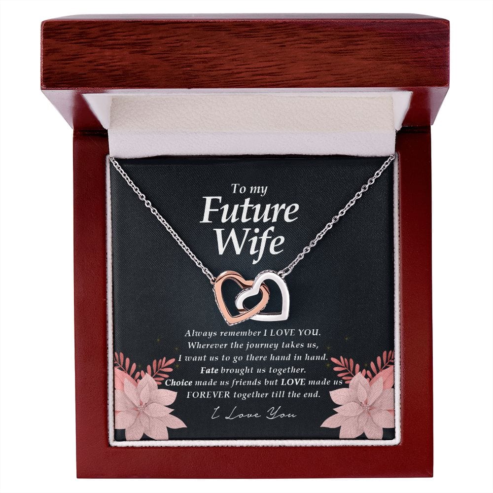 To My Future Wife, Interlocking Hearts Necklace