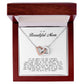 To my Beautiful Mom, Interlocking Hearts Necklace, Mother's Day Gift
