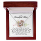 To my Beautiful Mom, Interlocking Hearts Necklace, Mother's Day Gift