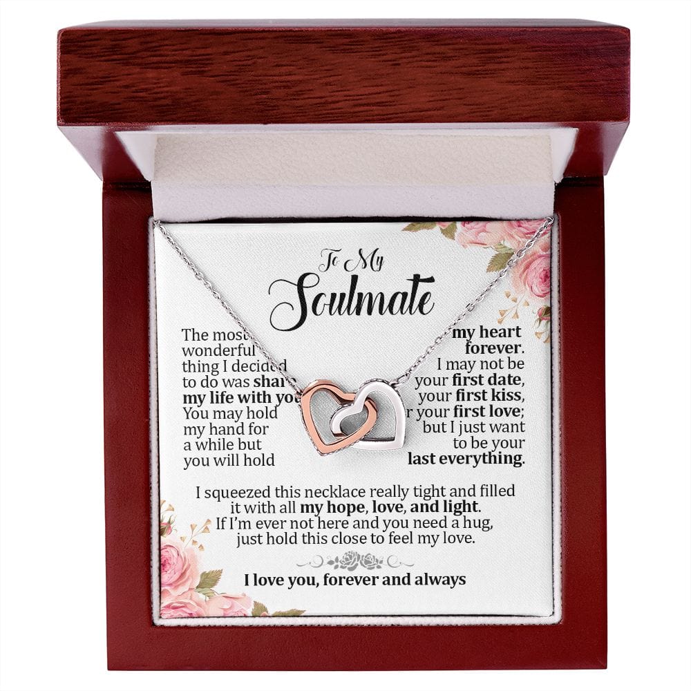 To My Soulmate, Interlocking Hearts Necklace